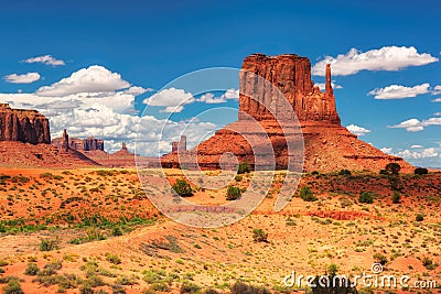 Monument Valley, desert canyon in Arizona Stock Photo