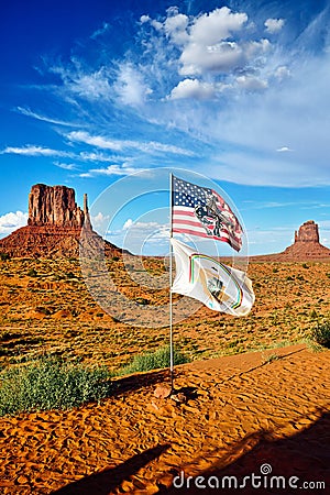 Monument Valley. Navajo Nation. East Mitten Butte Editorial Stock Photo