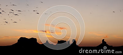 Monument valley sunset Stock Photo