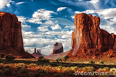 Monument Valley sunset Stock Photo