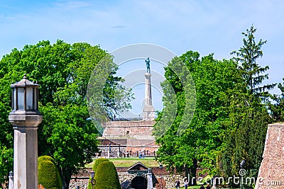 Monument Victor in Kalemegdan park, Belgrade, Serbia Stock Photo