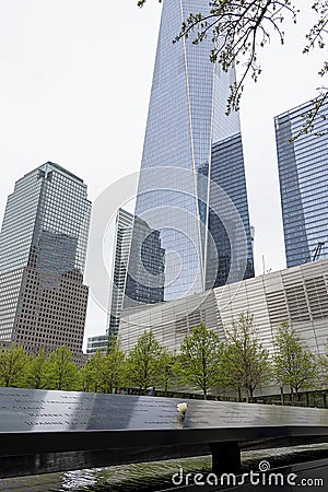 9/11 monument, World Trade Centre Editorial Stock Photo