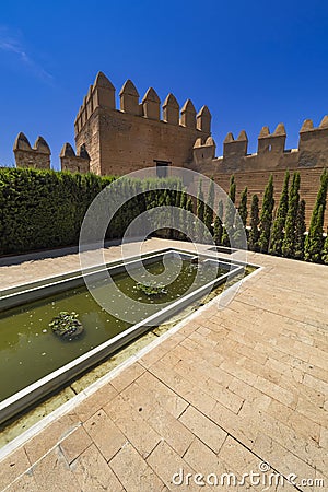 Monumental Complex of Alcazaba of Almería, Spain Editorial Stock Photo