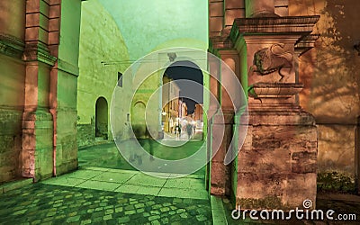 Monumental entry to historical center of Ravenna Stock Photo