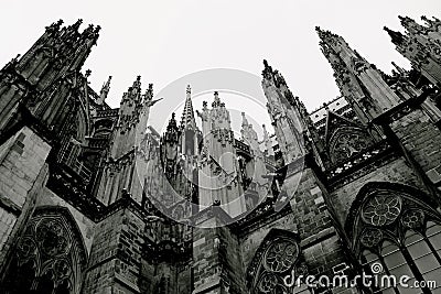Gothic Style of the Cologne Cathedral, Germany Stock Photo