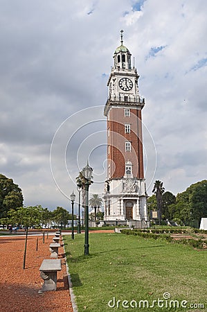 Monumental Tower located in Retiro at Buenos Aires, Argentina Stock Photo