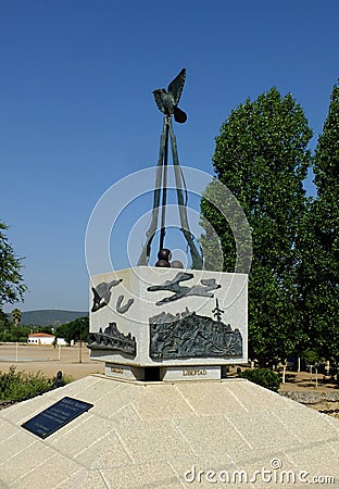 Monumento de Batalla de Medellin, Badajoz - Spain Editorial Stock Photo