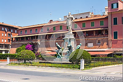 Monumento dei Quattro Mori, Livorno Stock Photo