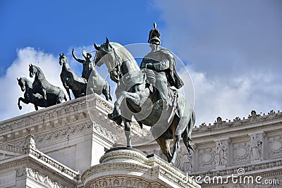 Monumento Nazionale a Vittorio Emanuele II, Monument to Victor Emmanuel II, Altair of the Fatherland Stock Photo