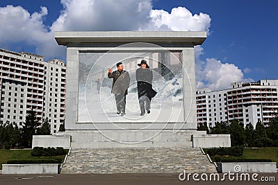 Monuments and architecture of Pyongyang Editorial Stock Photo