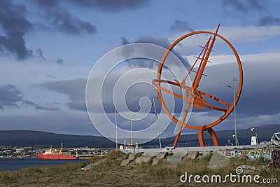 Waterfront of Punta Arenas, Chile Editorial Stock Photo