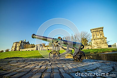 Monuments on Calton Hill in Edinburgh Stock Photo