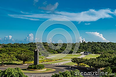 Monuments in Okinawa Peace Park Stock Photo
