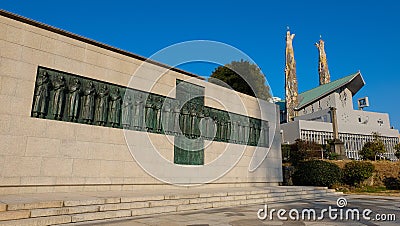 Monuments of Twenty-Six Martyrs in Nagasaki Editorial Stock Photo