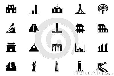 Monuments Vector Icons 4 Stock Photo
