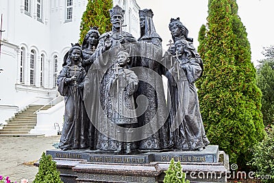 Monunent to family of Russian Imperator Nikolay II Stock Photo