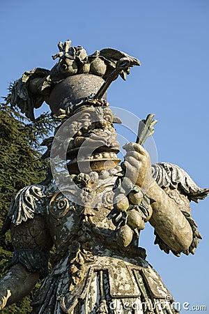 Monza park Italy: statue by Ferretti Stock Photo