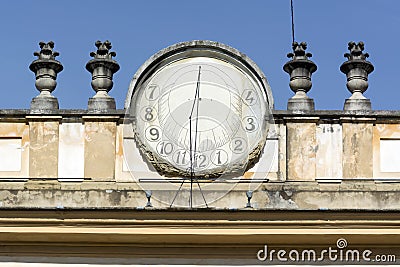 Monza, Villa Reale: sundial Stock Photo