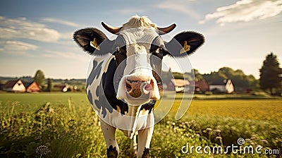 moo cow theme Cartoon Illustration