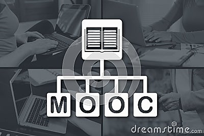 Concept of mooc Stock Photo