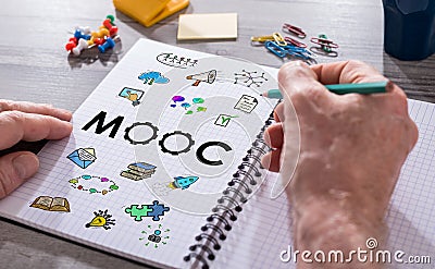 Mooc concept on a notepad Stock Photo