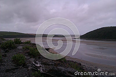 Moody cloudy views on camel trail Stock Photo