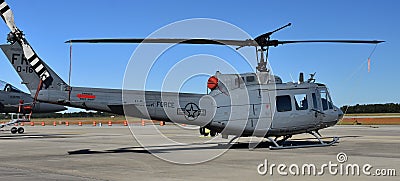 Air Force UH-1N Huey Helicopter Editorial Stock Photo