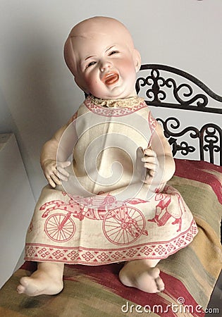 Crying Doll Display at The Doll Museum in the Rocca of Angera, Italy Editorial Stock Photo