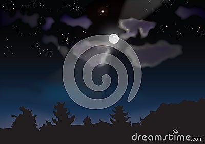 Moon Vector Illustration