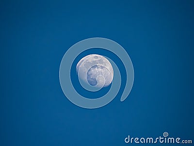 Moon in the afternoon sky Stock Photo