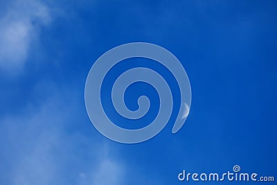 Moon on a blue sky Stock Photo