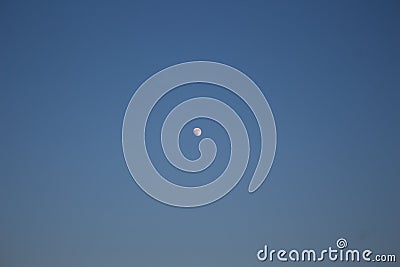 Moon in blue sky Stock Photo