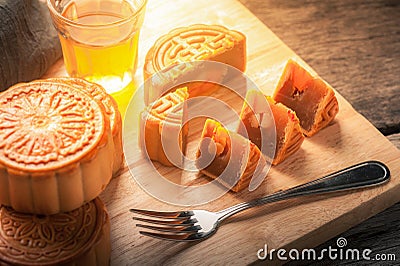 Moon cake Stock Photo