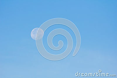 Moon in the daylight Stock Photo