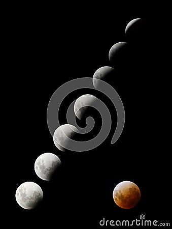 Moon eclipse Stock Photo
