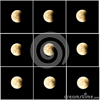 Moon eclipse July 27 2018 Stock Photo