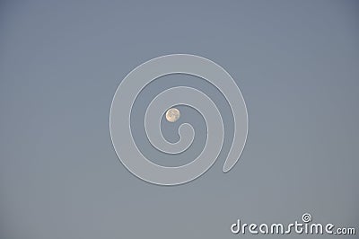 The moon in the evening sky Stock Photo