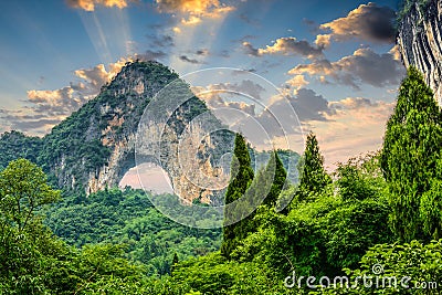 Moon Hill of China Stock Photo