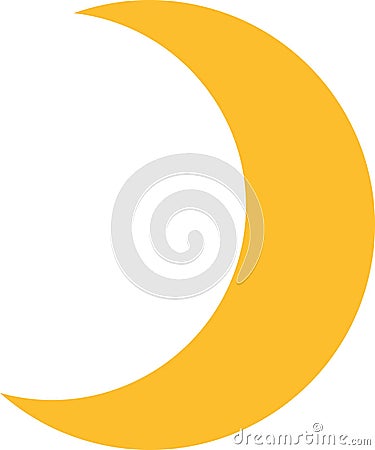 Moon icon yellow Vector Illustration