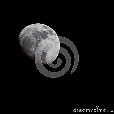 Moon image with telephoto lens Stock Photo