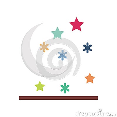 Moon Line Style vector icon which can easily modify or edit Vector Illustration