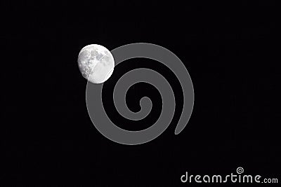 Moon with craters Stock Photo