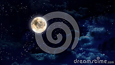 Moon in the night sky Stock Photo