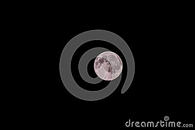 Moon in Night Sky Stock Photo