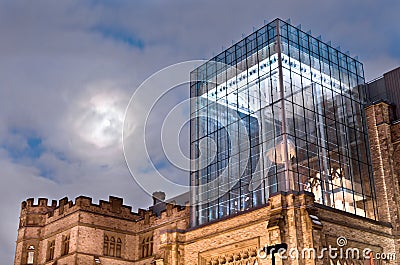 Moon Over Museum Editorial Stock Photo