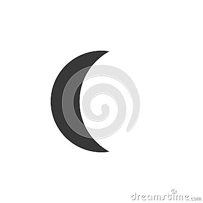 Moon phase. Waning Crescent. Icon. Weather glyph vector illustration Vector Illustration