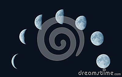 Moon phases Stock Photo