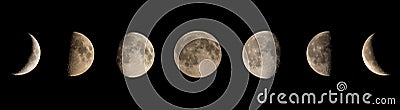 Moon phases Stock Photo