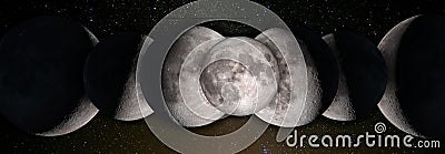 Moon phases. Stock Photo