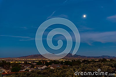 Kingman Cityscape after Sunset Stock Photo